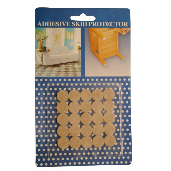 Felt Pads Beige 15mm Card of 25pcs 15mmx4mm