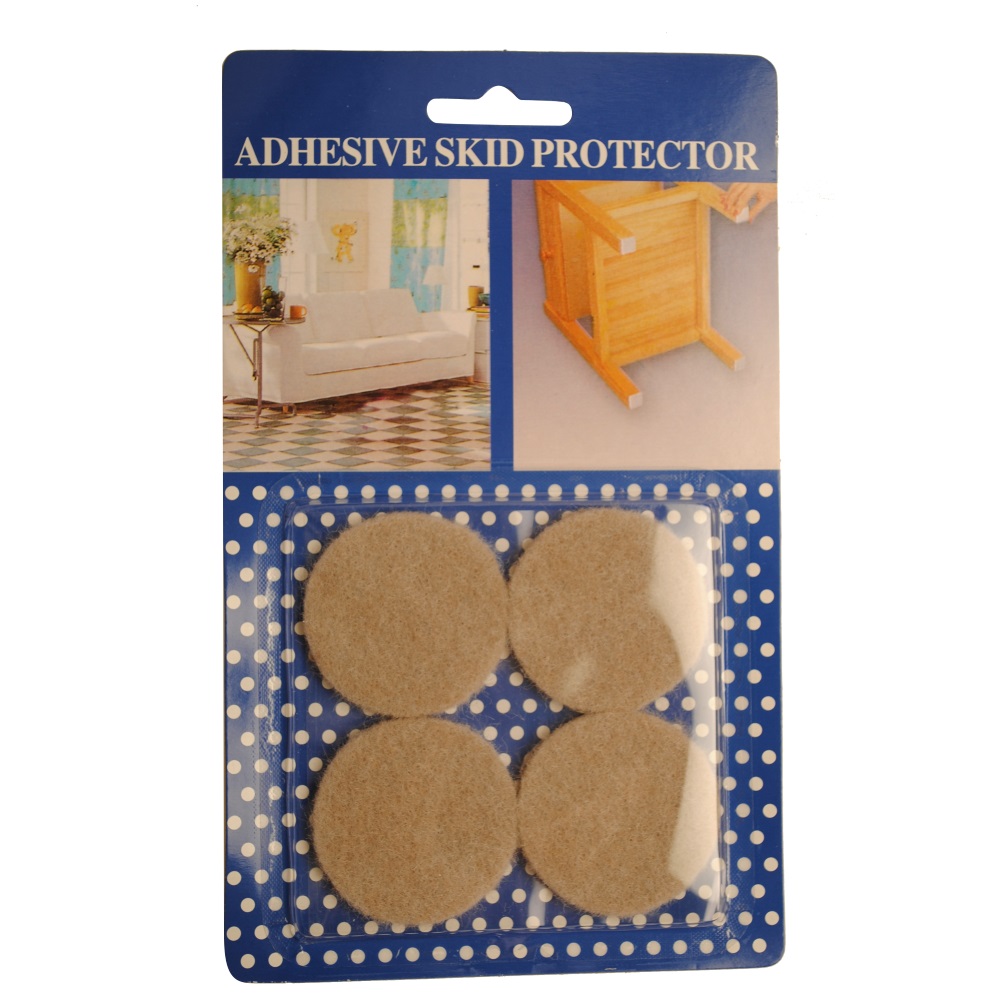 Felt Pads Beige 45mm Card of 4pcs 45mmx4mm