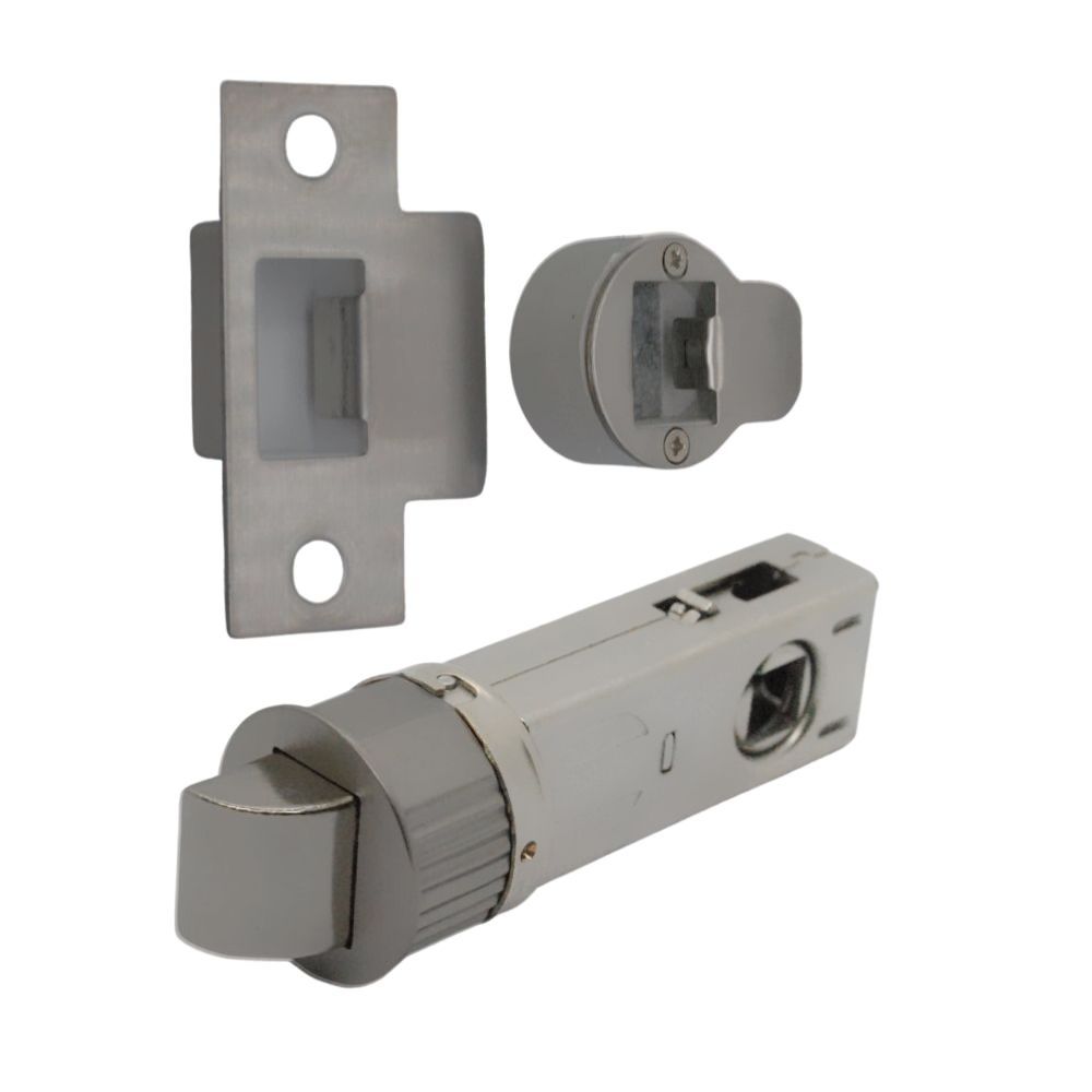 Quick Latch - Round Passage Latch 71mm (57mm Backset) Gun Metal