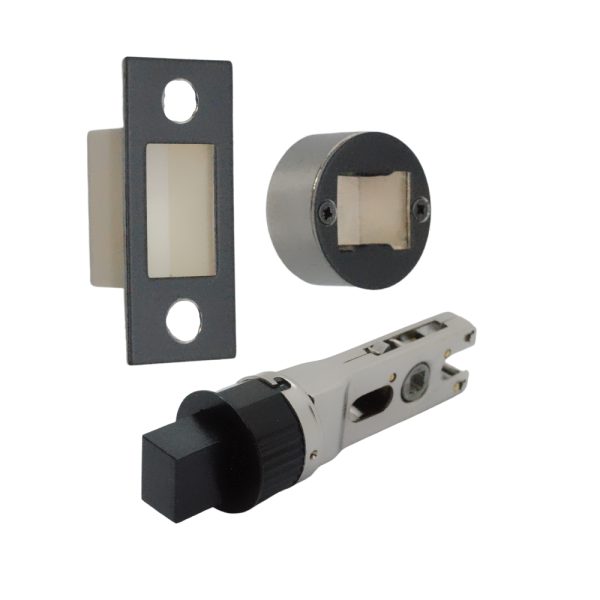 Quick Latch - Round Dead Bolt 71mm (57mm Backset) Matt Black