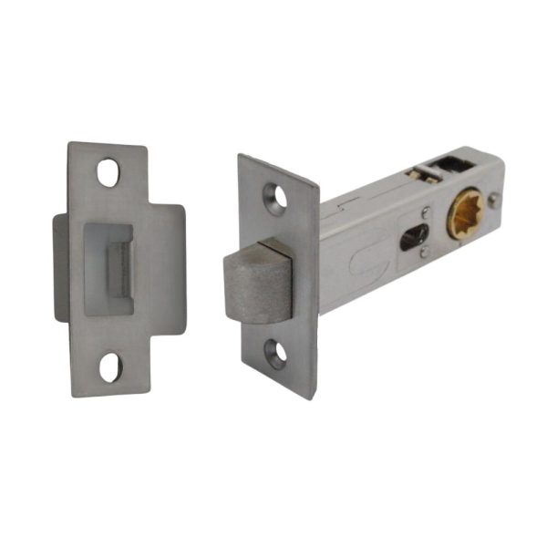 Premium Rectangular Tubular Latch 71mm (57mm Backset) Gun Metal