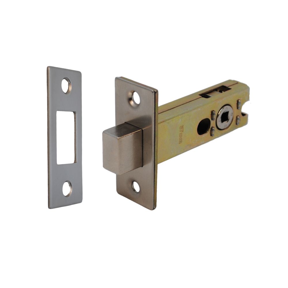 Premium Rectangular Dead Bolt 63mm (45mm Backset) Satin Nickel