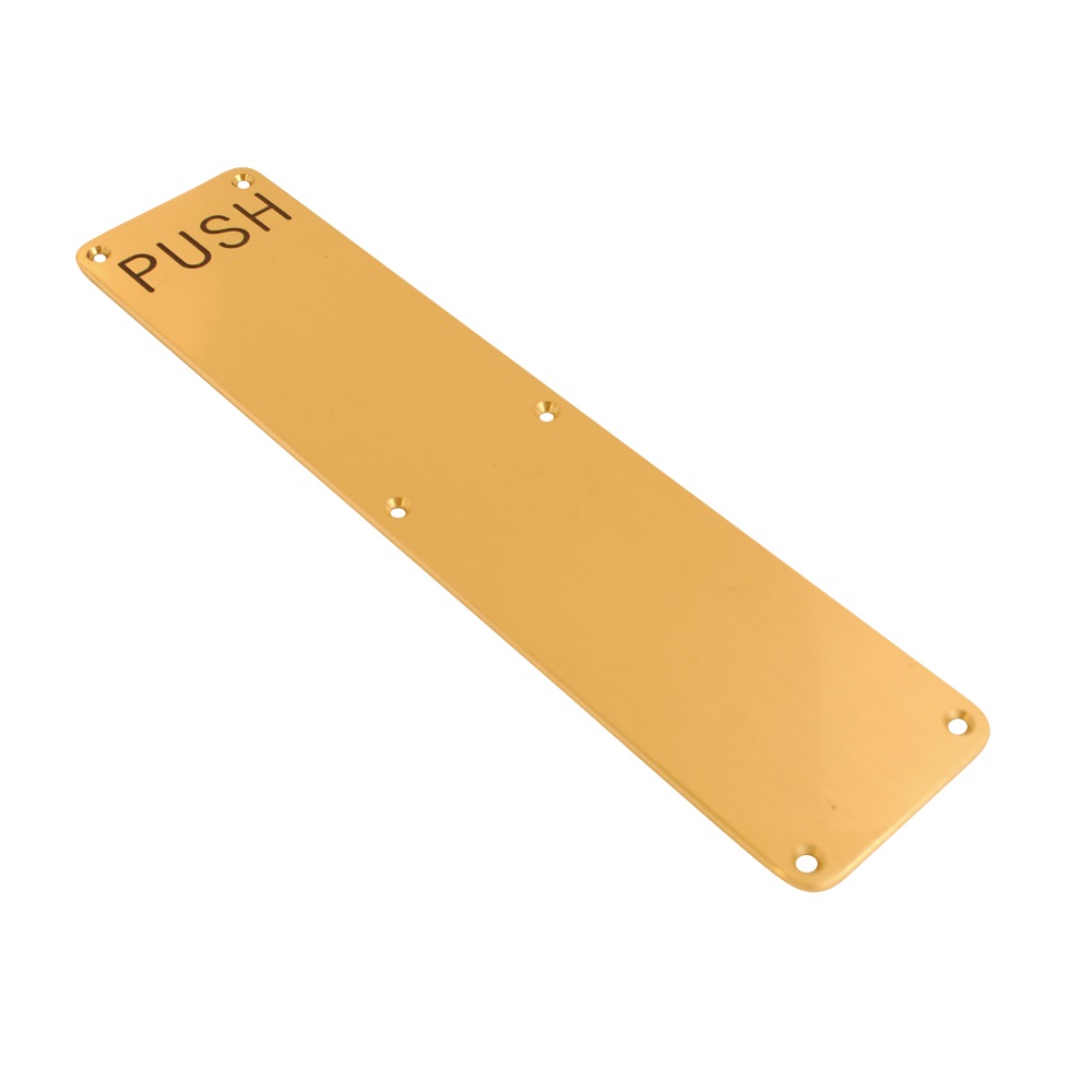 Finger Plate Engraved Push Brass 325x63mmx3mm