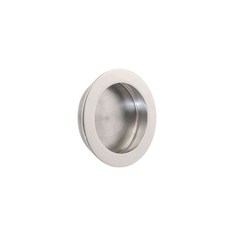 Circular Recessed flush Door Pull Polished Stainless Steel 70mm