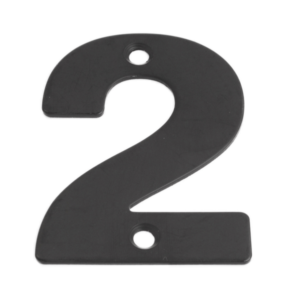 Numeral Figure '2' Matt Black