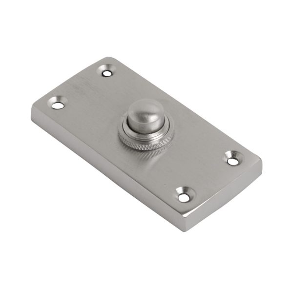 Victorian Bell Push Satin Chrome 75mm