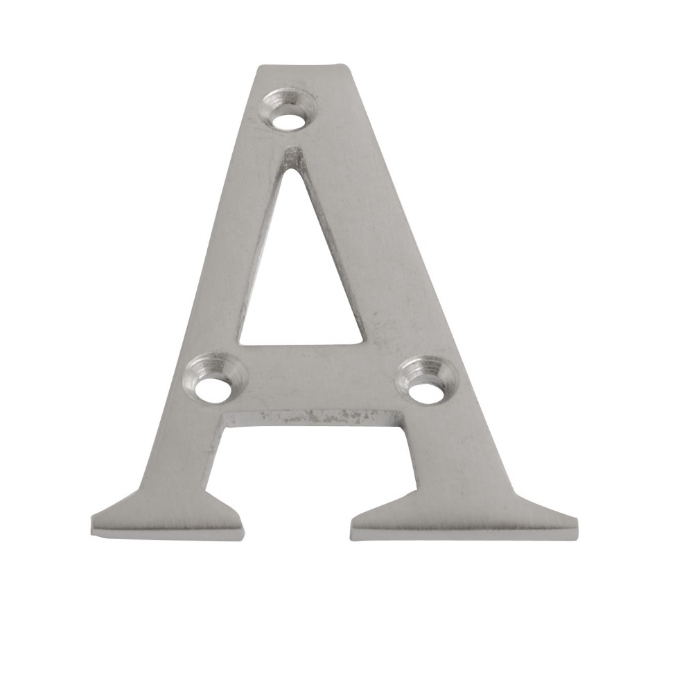 Letter A Satin Chrome 75mm