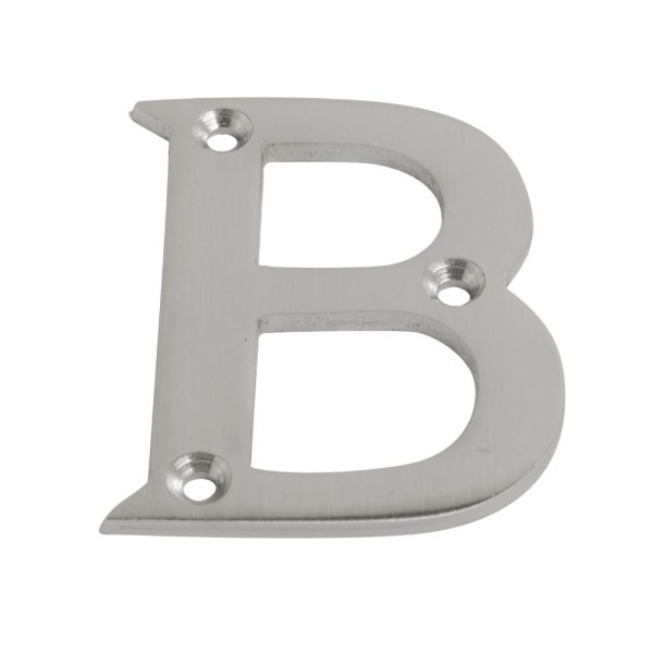 Letter B Satin Chrome 75mm