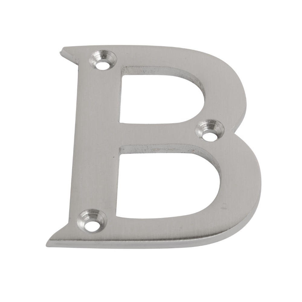Letter B Satin Chrome 75mm