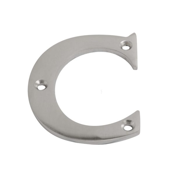 Letter C Satin Chrome 75mm
