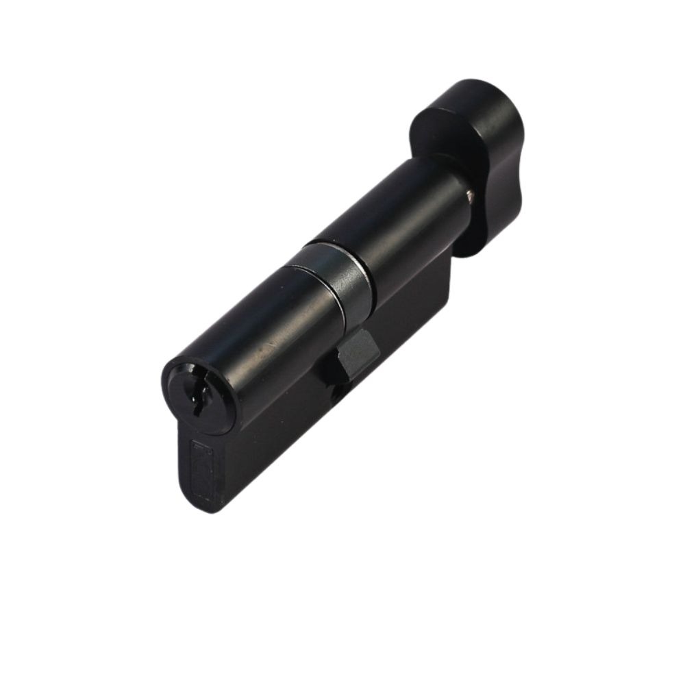 Euro Cylinder & Thumb Turn 35/35 Matt Black