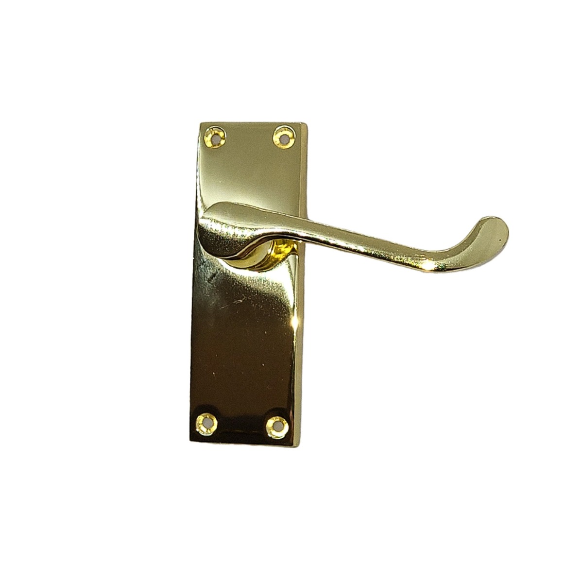 Victorian Premium Scroll Lever Latch Brass 40mm x 107mm
