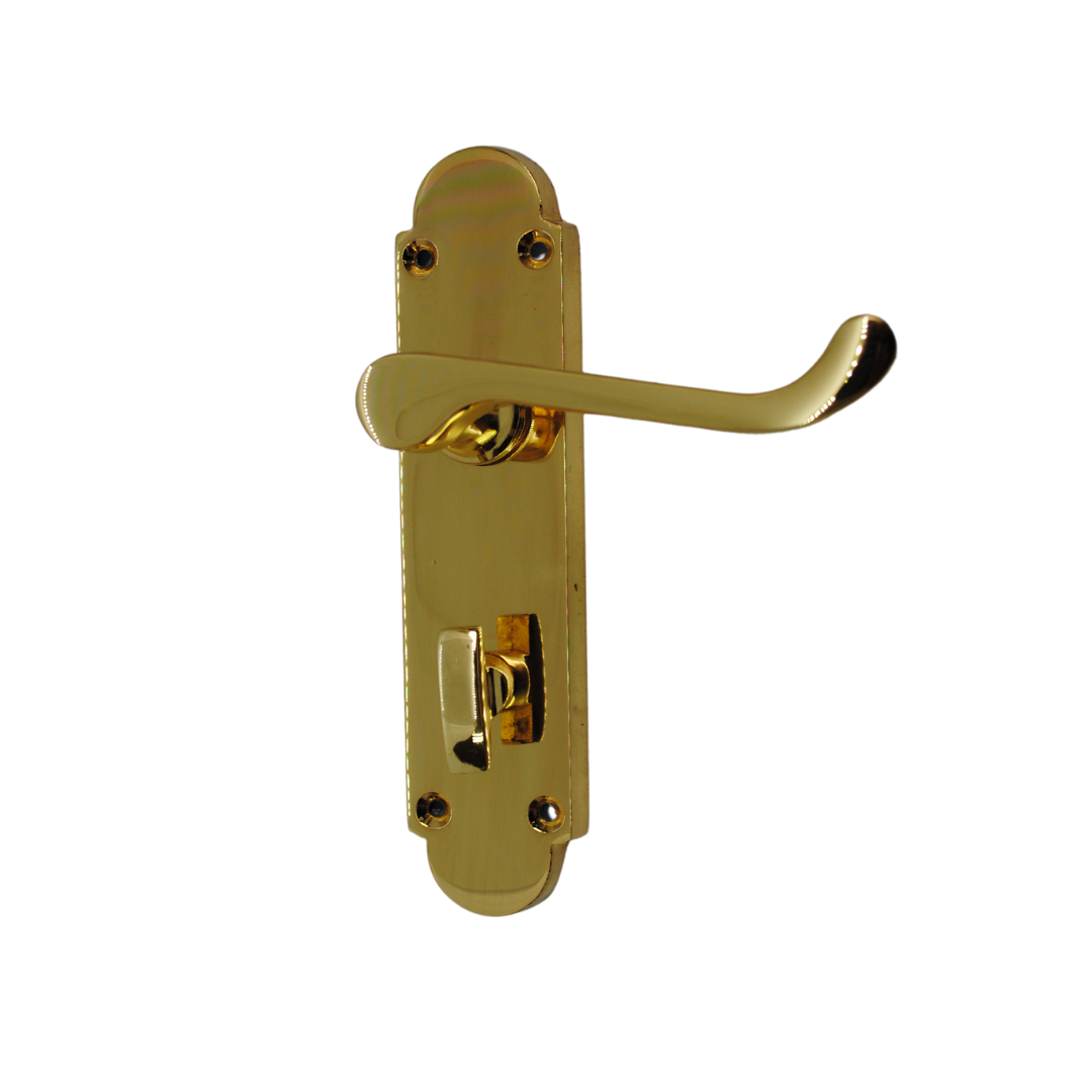 Blenheim lever Lock Brass Bathroom