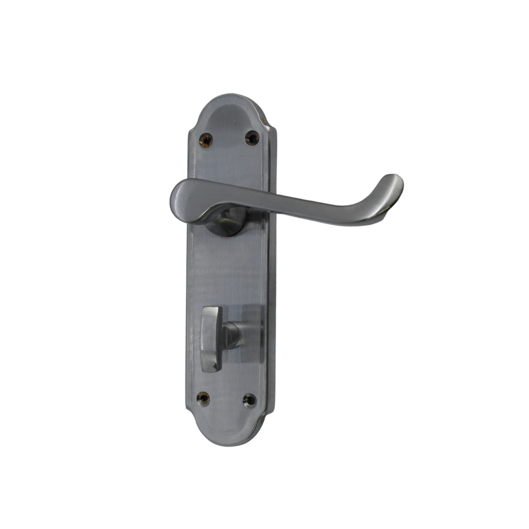Beaumont Lever Lock Satin Chrome Bathroom