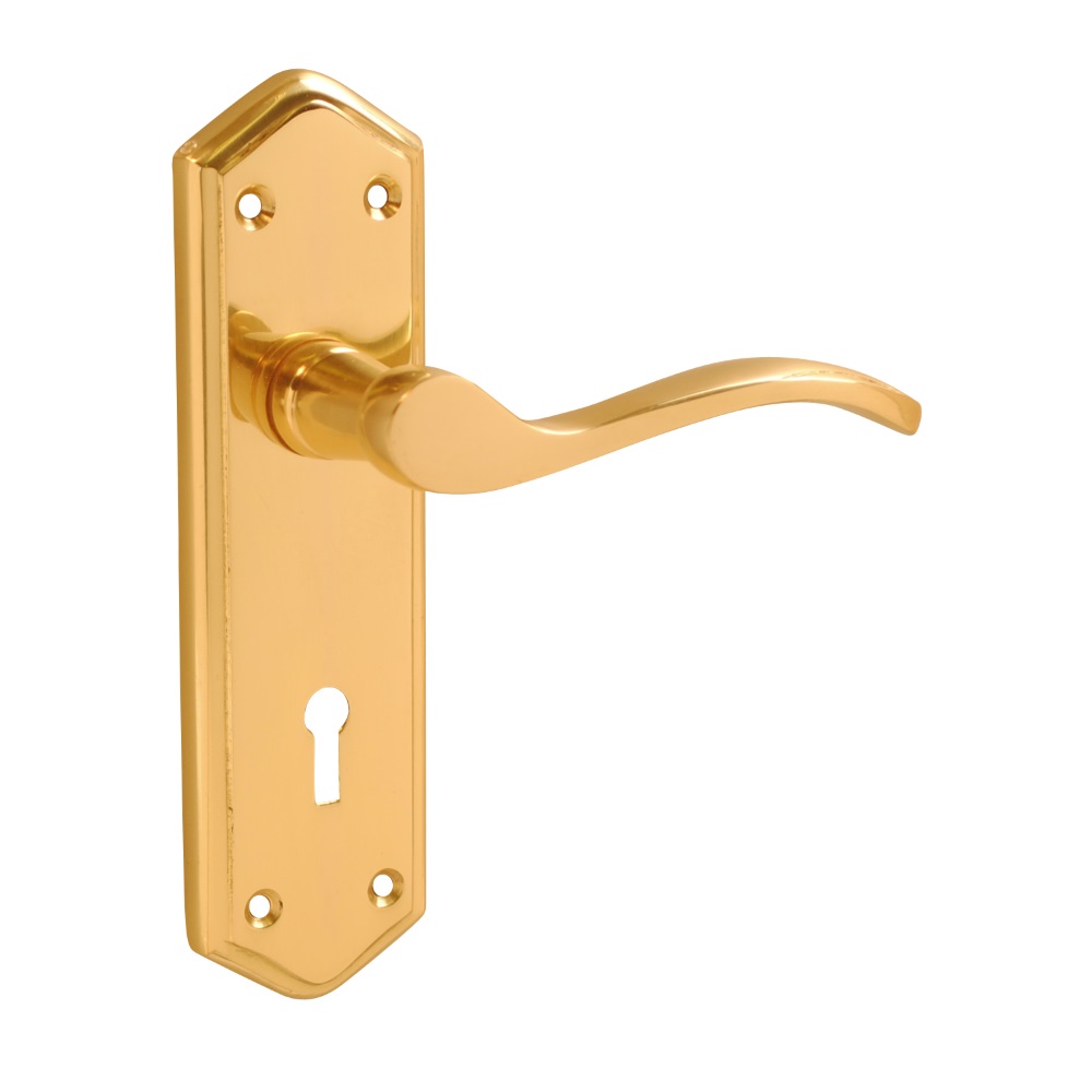 Turin Lever Lock Brass