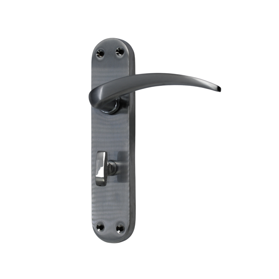Milan Lever Lock Satin Chrome Bathroom