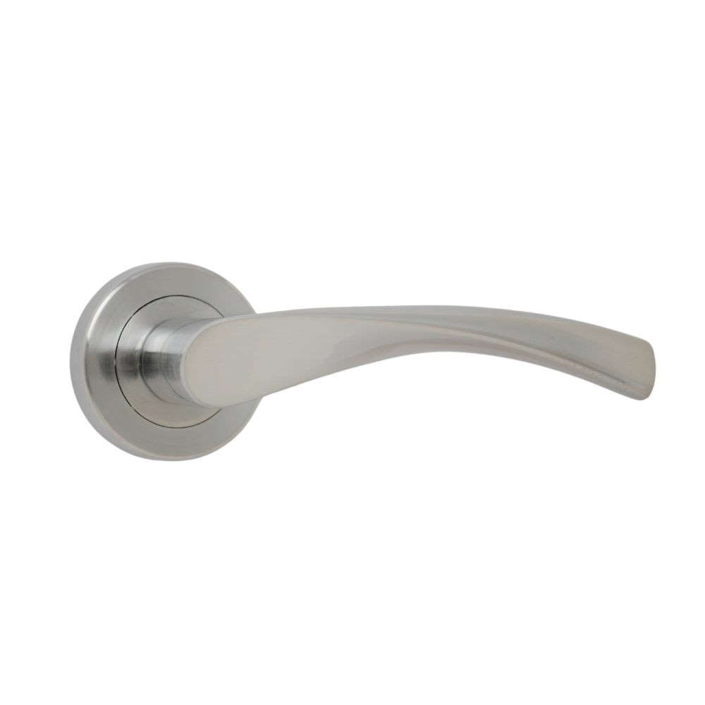 Twirl Lever on Rose Satin Chrome