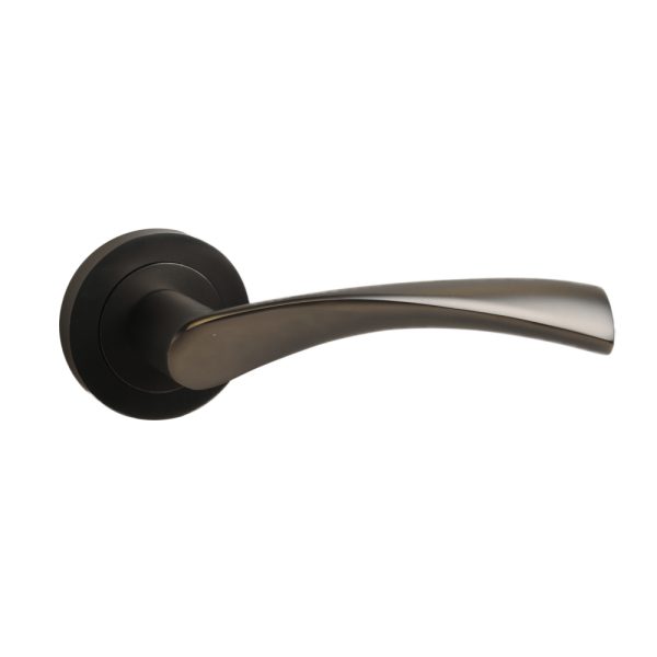Twirl Lever on Rose Gun Metal/Matt Black Nickel