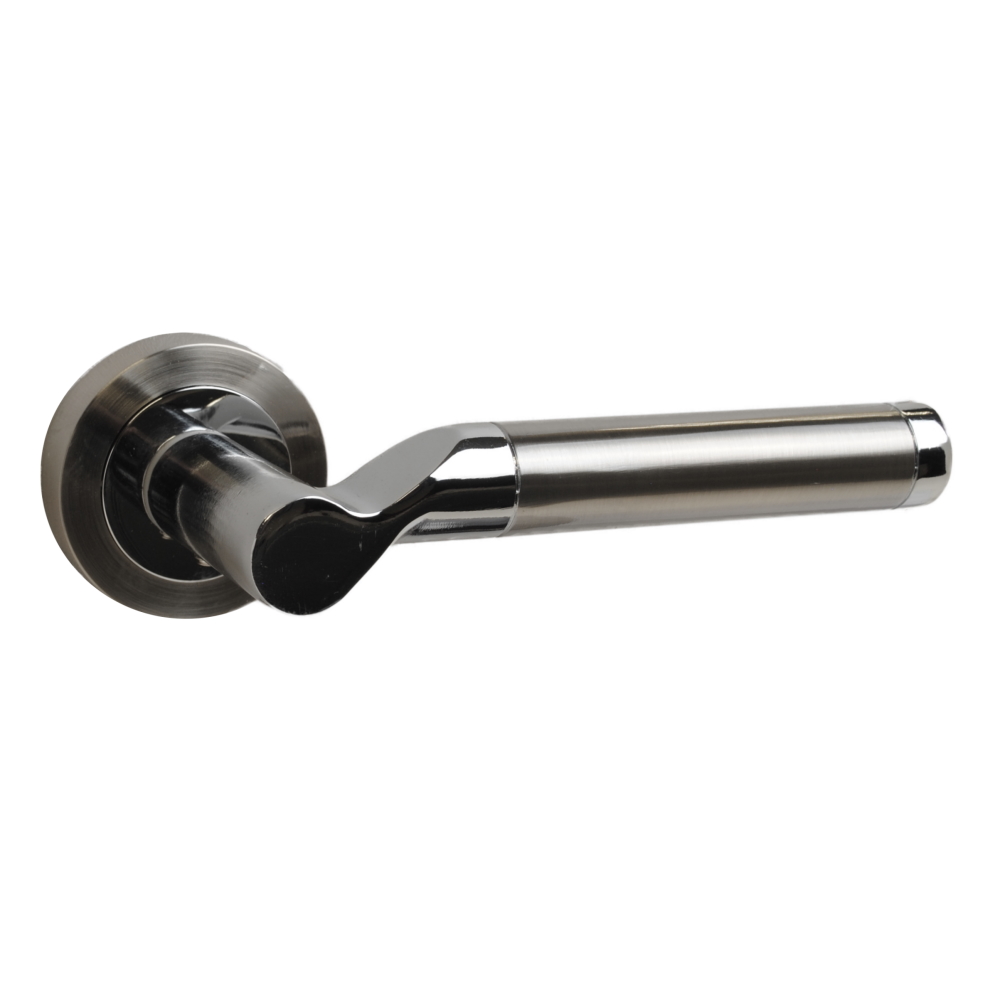Ithaca Lever on Rose Chrome/Satin Chrome