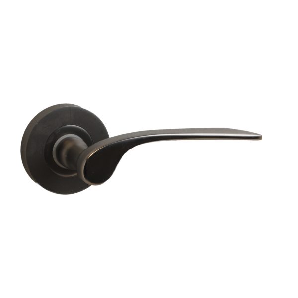 Leon Lever on Rose Gun Metal/Matt Black Nickel