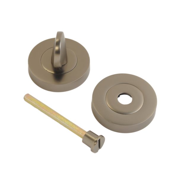 Bathroom Turn Escutcheon Gun Metal/Matt Black Nickel
