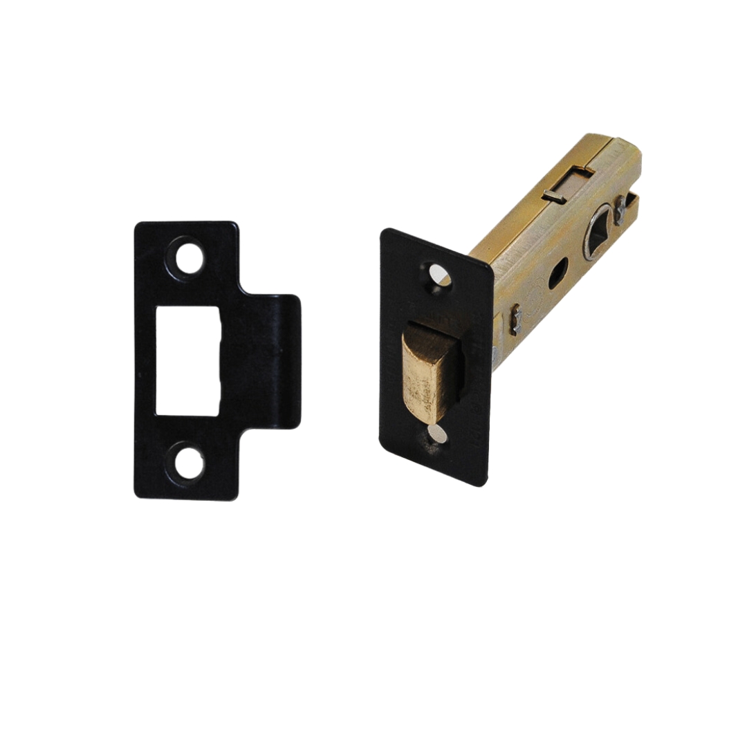 Tubular Latch (Bolt Through) 75mm CE/UKCA Rated Matt Black