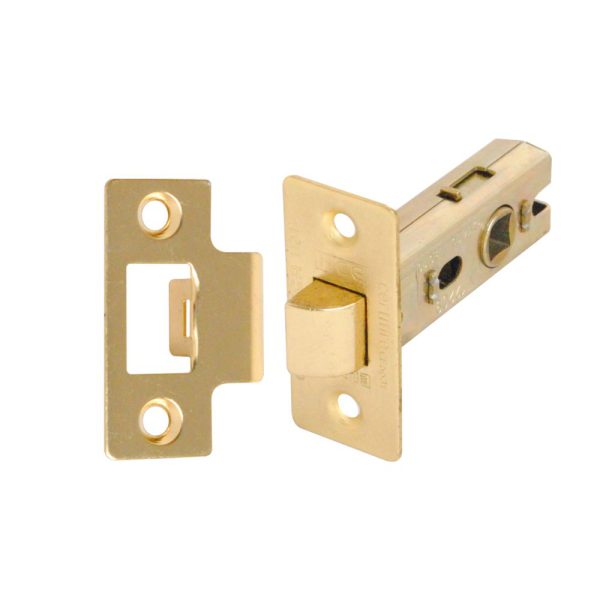 Tubular Latch (Bolt Through) CE/UKCA Rated Electro Brass Plated