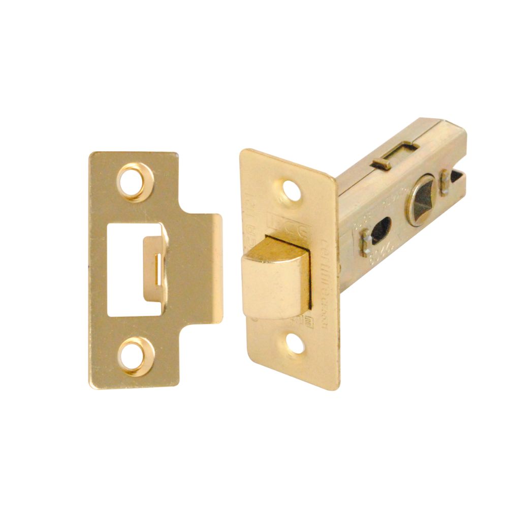Tubular Latch (Bolt Through) CE/UKCA Rated Electro Brass Plated