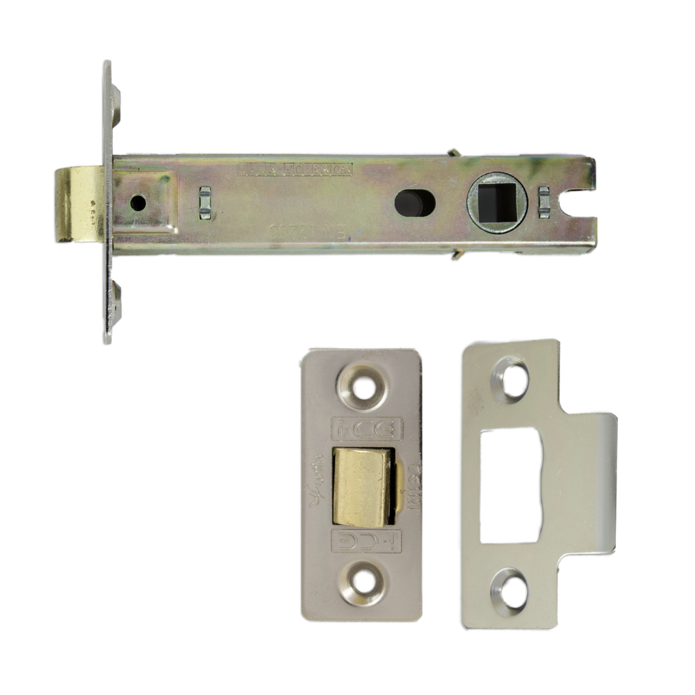 Tubular Latch (Bolt Through) 100mm CE/UKCA Rated Nickel Plated
