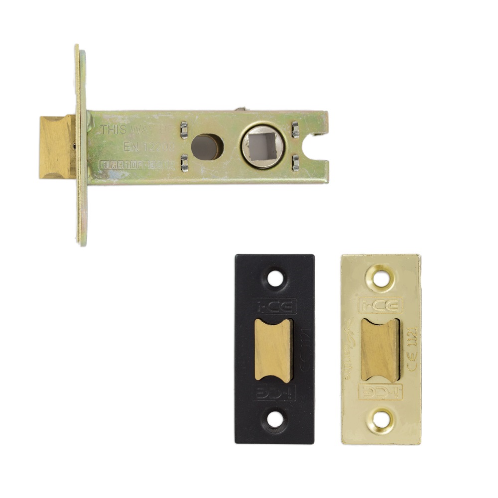 Architectural Tubular Latch CE/UKCA Rated Electro Brass/Black