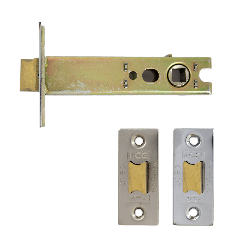 Architectural Tubular Latch 100mm CE/UKCA Rated Nickel/Satin Nickel Plated