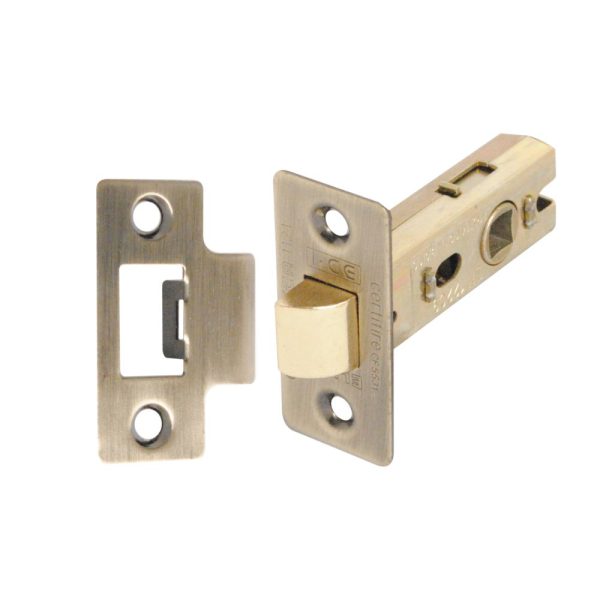 Tubular Latch (Bolt Through) CE/UKCA Rated Antique Brass
