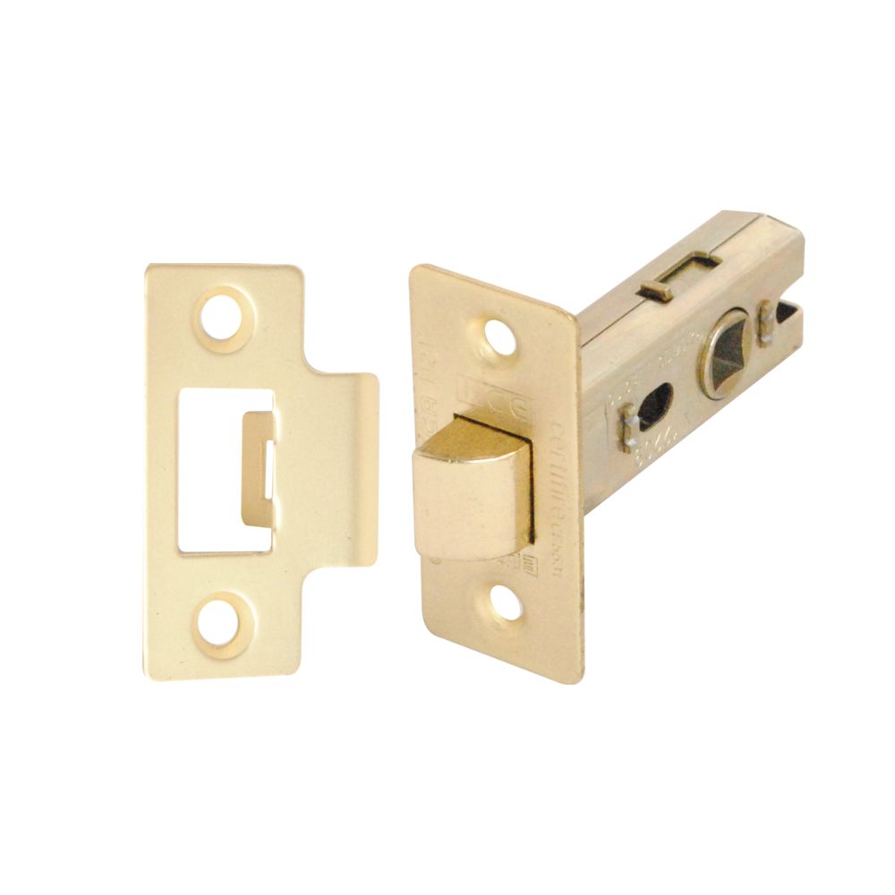 Tubular Latch (Bolt Through) CE/UKCA Rated Satin Brass