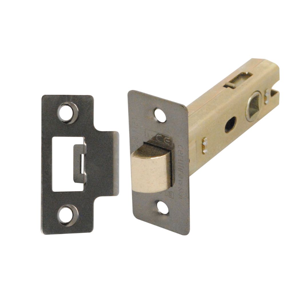 Tubular Latch (Bolt Through) 75mm CE/UKCA Rated Black Nickel