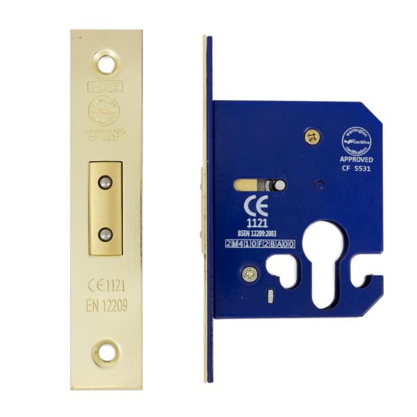 Euro Dead Lock Case 63mm CE/UKCA Rated Electro Brass