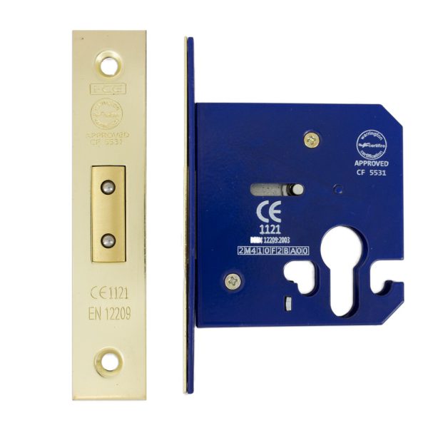 Euro Dead Lock Case 75mm CE/UKCA Rated Electro Brass