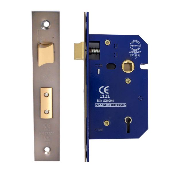 5 Lever Sashlock 63mm CE/UKCA Rated Black Nickel