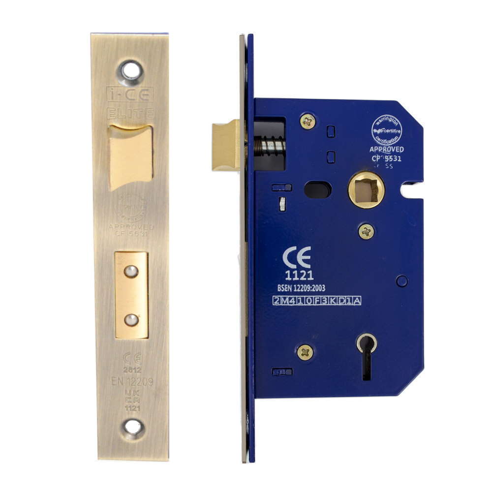 5 Lever Sashlock 63mm CE/UKCA Rated Antique Brass
