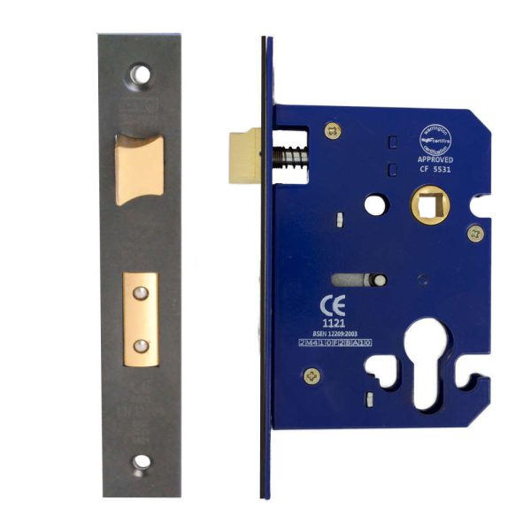 Euro Sash Lock Case 75mm CE/UKCA Rated Matt Black
