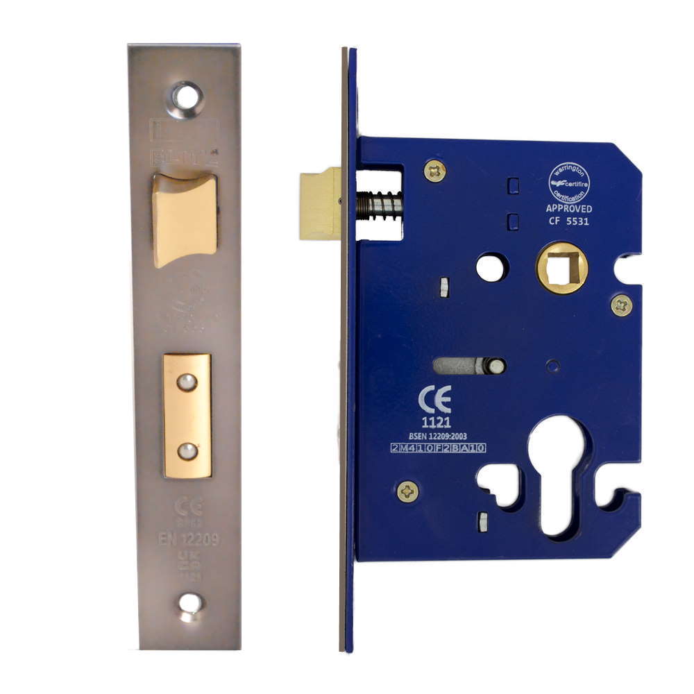 Euro Sash Lock Case 75mm CE/UKCA Rated Black Nickel