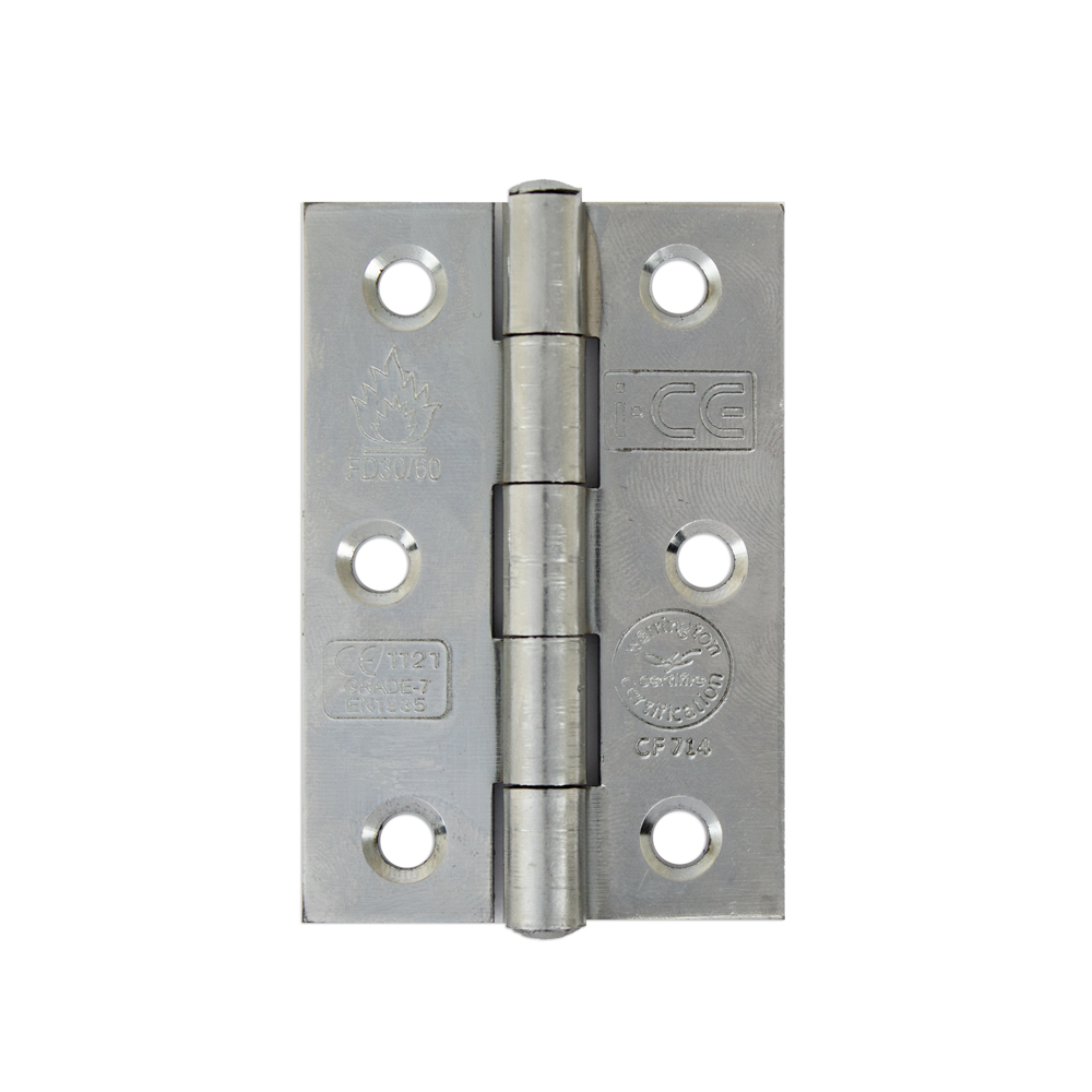 Spun Pin Butt Hinge 76mm CE/UKCA Rated Chrome Plated