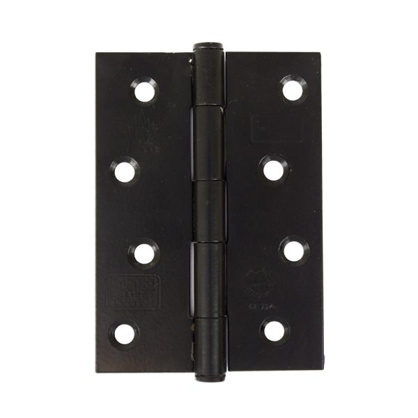 Button Tip Butt Hinge 100mm CE/UKCA Rated Black