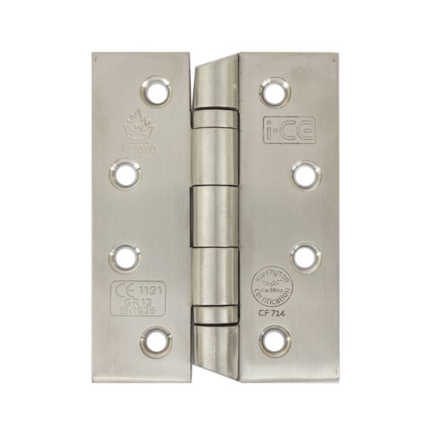 Stainless Steel Ball bearing Anti Ligature Hinge 100mm CE/UKCA13 Rated Satin