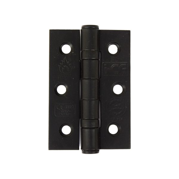 Mild Steel Ball Bearing Hinge 76mm CE/UKCA7 Rated Black