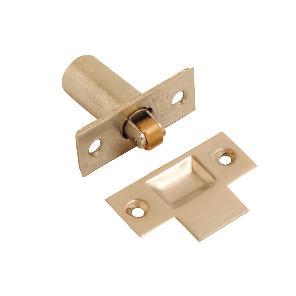 Adjustable Brass Roller Catch Satin Chrome