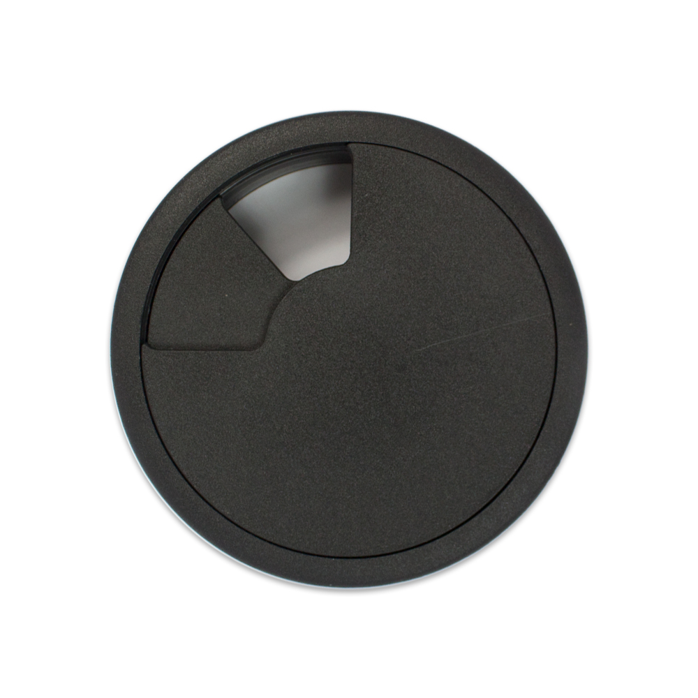 Cable tidy Desk insert Grommet Black 60mm