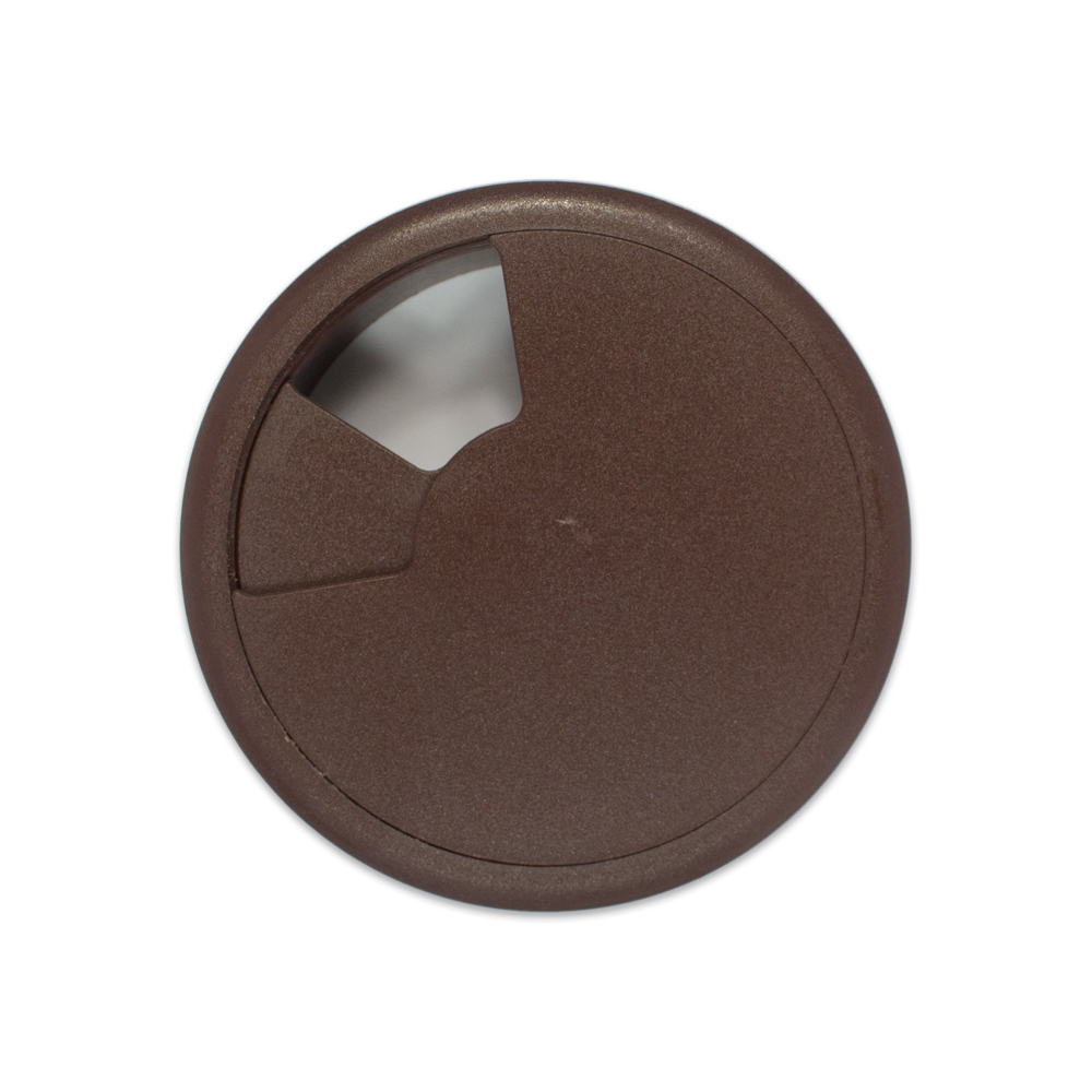 Cable tidy Desk insert Grommet Dark Brown 80mm