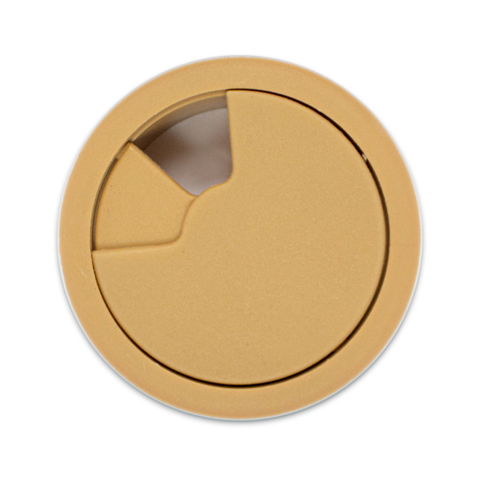Cable tidy Desk insert Grommet Beech 80mm