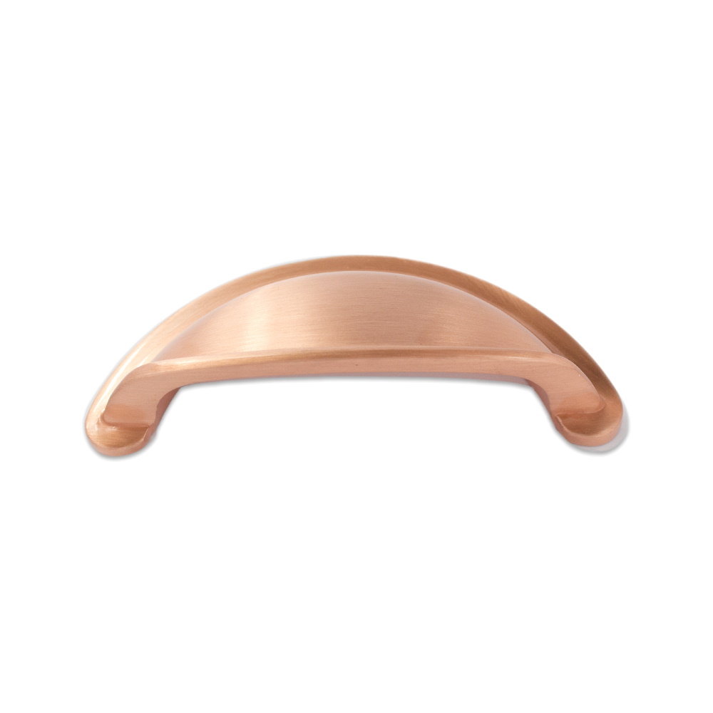 Modern Cup Drawer Pull Copper