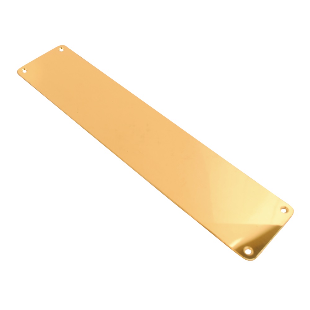 Finger Plate Radius Corners Brass 300x75mmx1.2mm